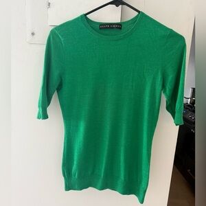 Ralph Lauren cashmere sweater sz small s cashmere green Junior League delta zeta